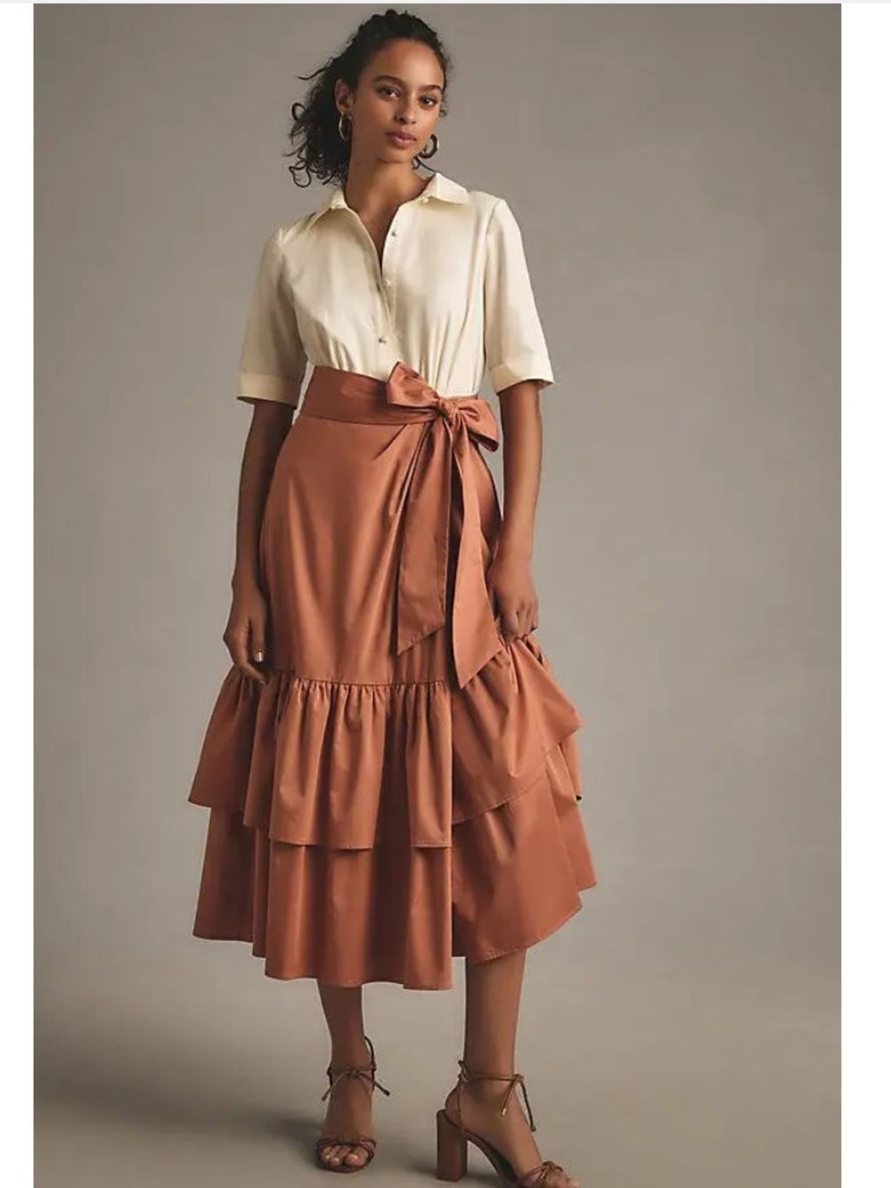 Anthropologie Hutch Graciella Shirt Collar Maxi Dress
B22